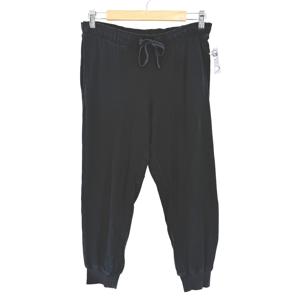 Eileen Fisher New Black Capri Ballon Pant Organic Cotton Size XXS Drawstring